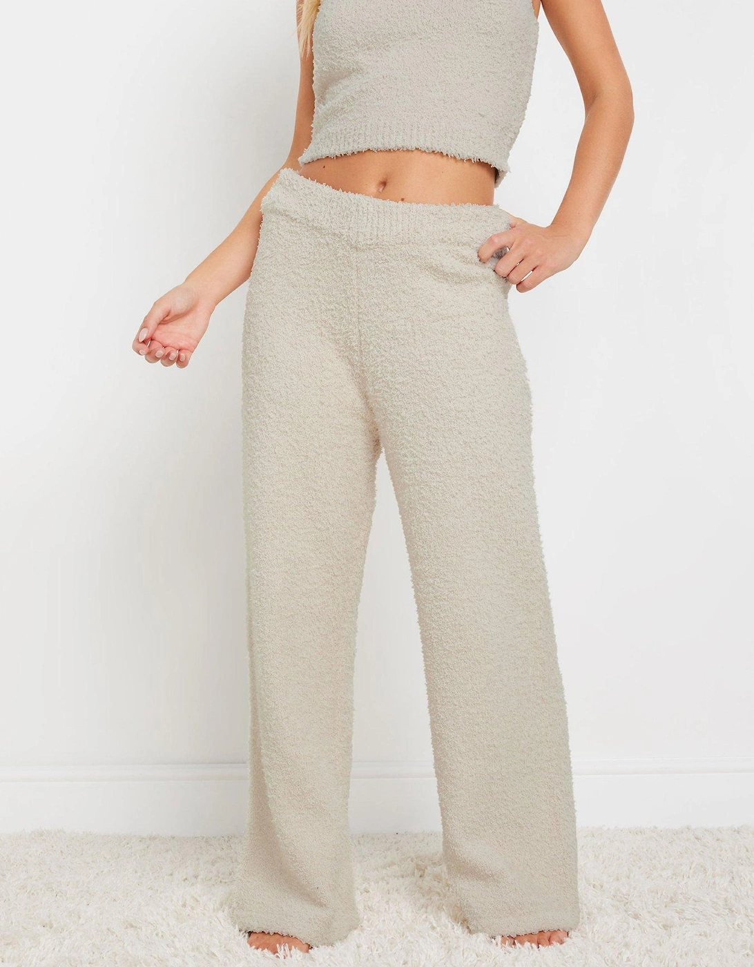 Petite Chenille Wide Leg Pant - Natural, 2 of 1