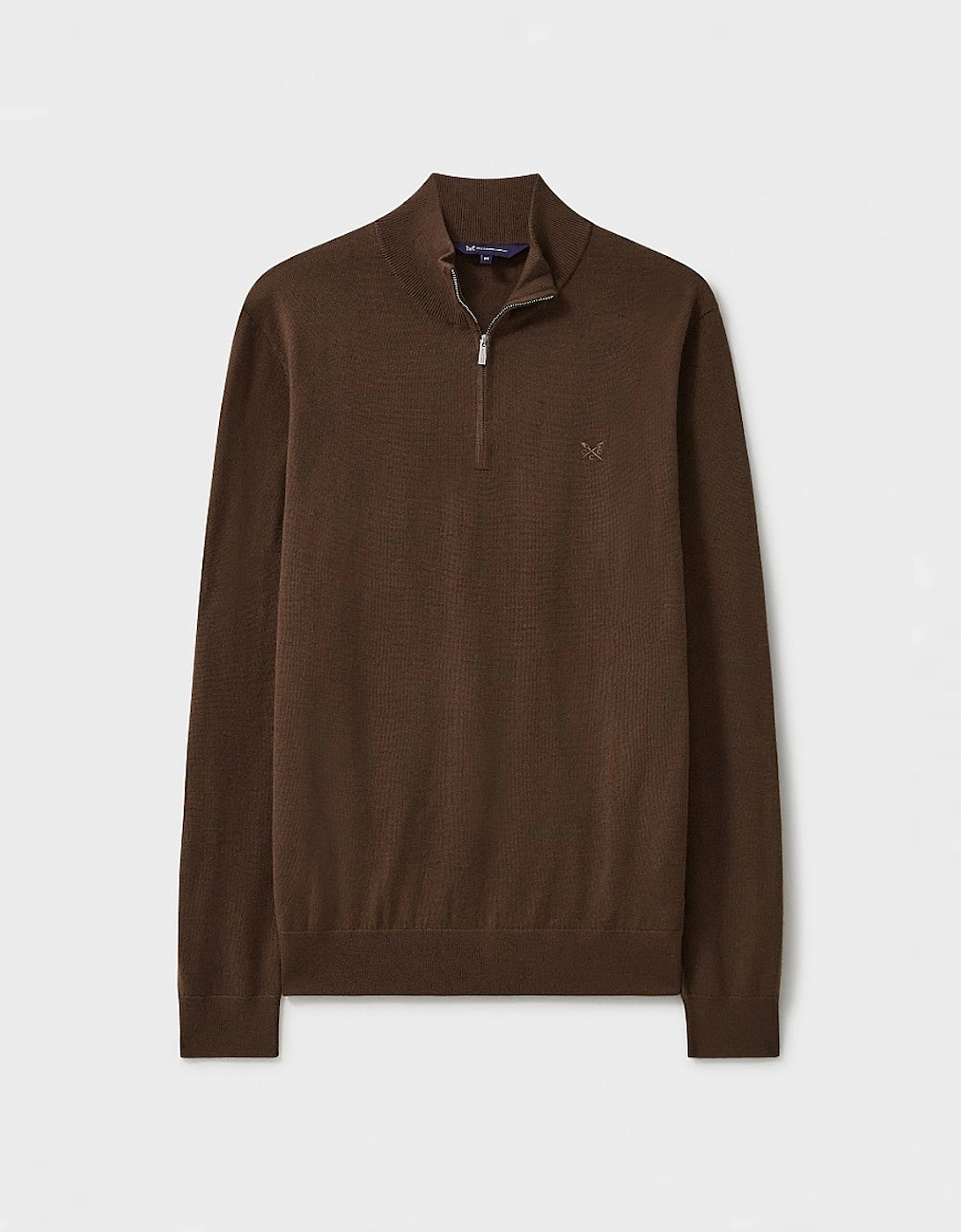 Men's Merino Half Zip Jumper Cocoa