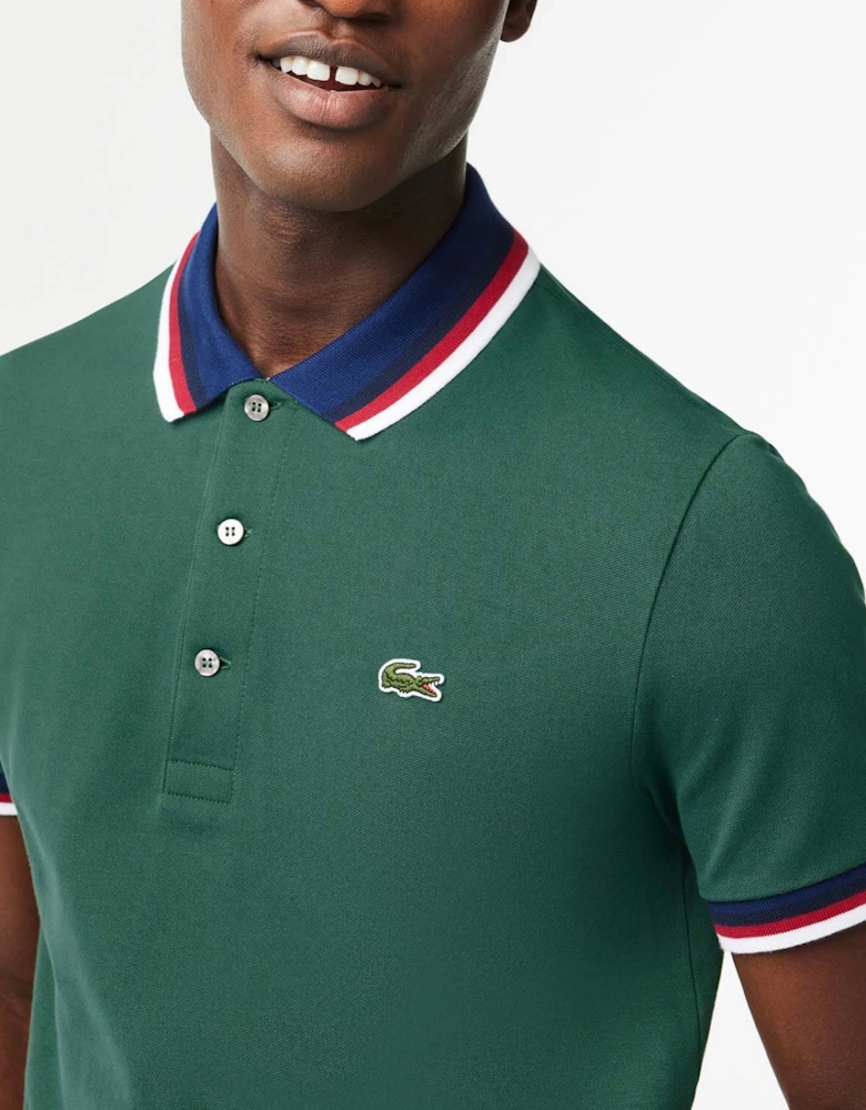 Regular Fit Stretch Mini Piqué Polo Shirt