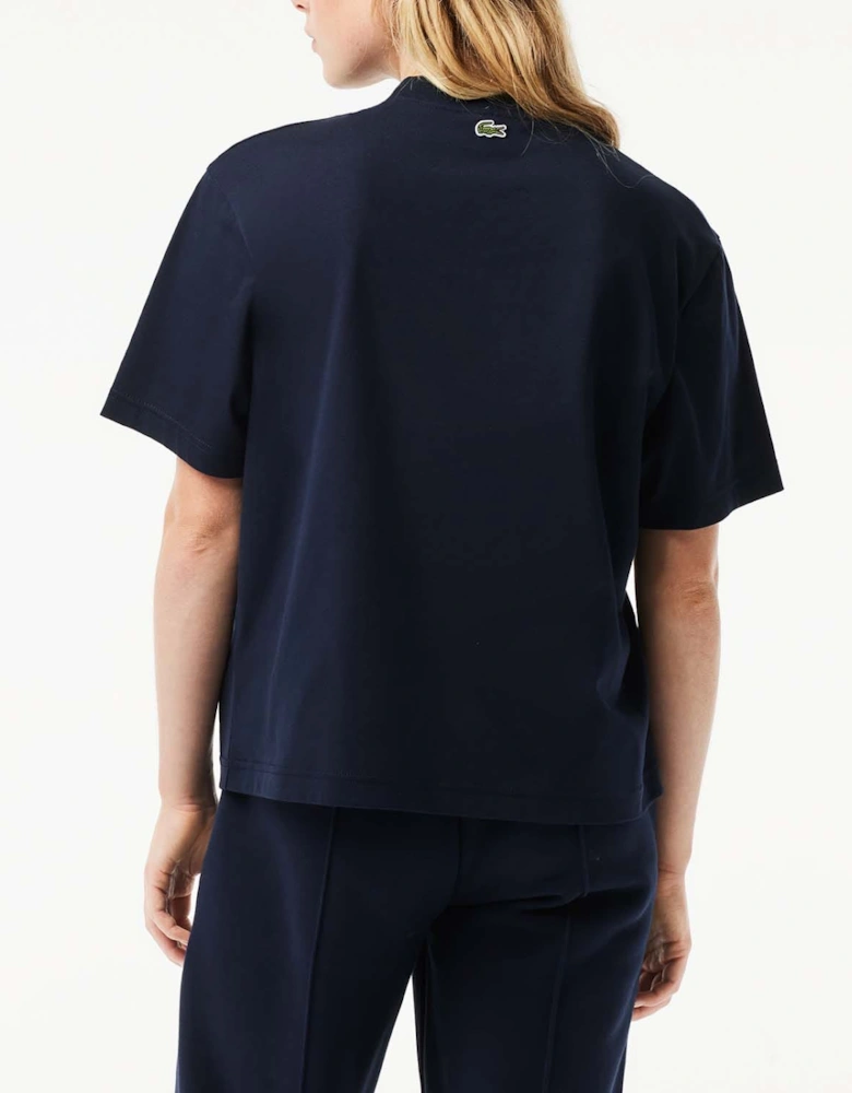 Oversized Cotton Tennis Embroidery T-Shirt