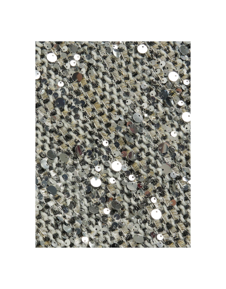 Boucle Sparkle Pencil Skirt - Silver