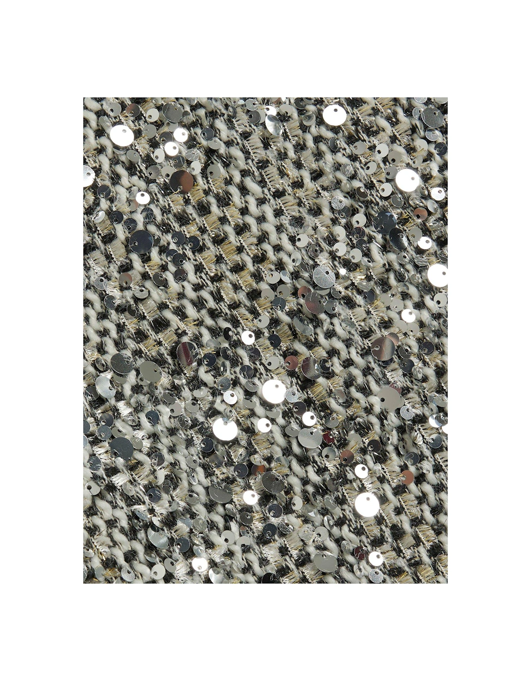 Boucle Sparkle Pencil Skirt - Silver