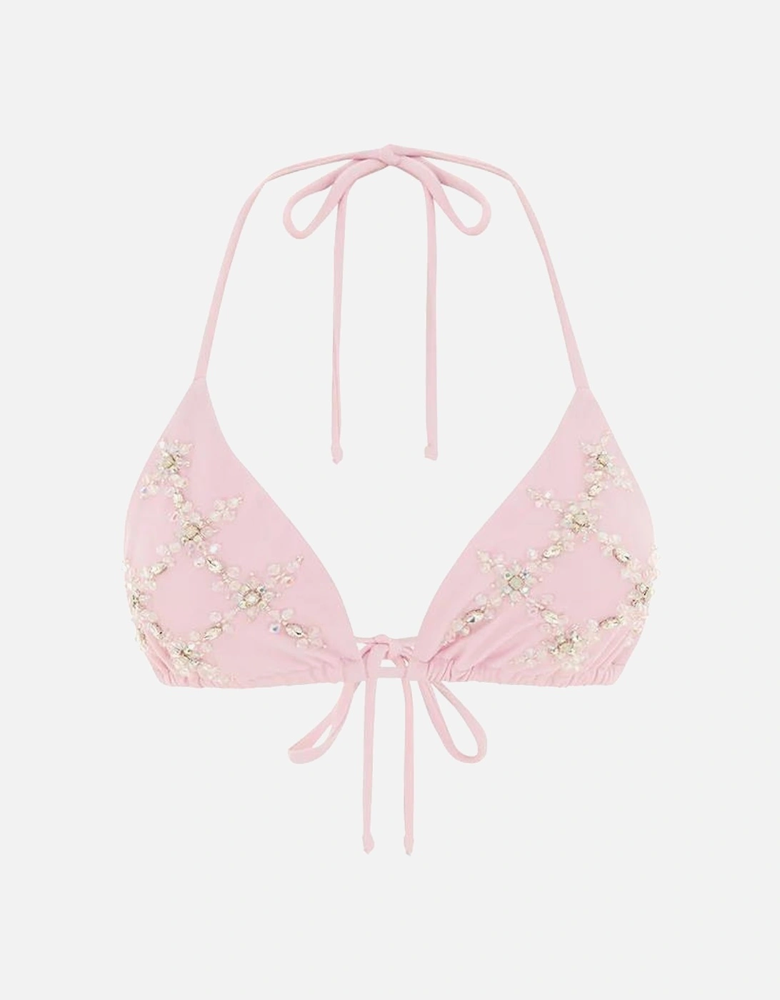 Rose Luxe Self-Tie Bikini Top, 2 of 1