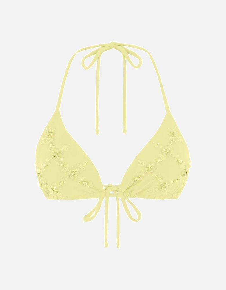 Rose Luxe Self-Tie Bikini Top