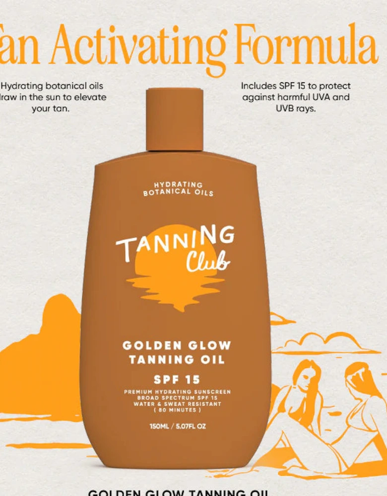 Tanning Club: Golden Glow Tanning Oil SPF 15