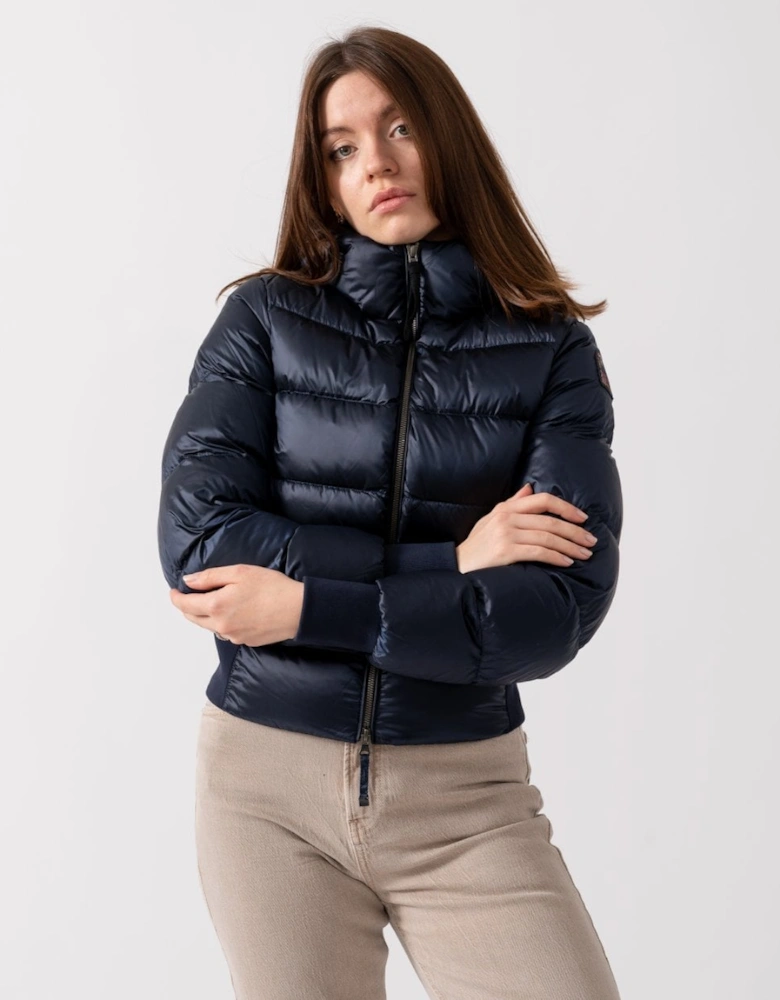 Mariah Womens Hooded Down Bomber Jacket