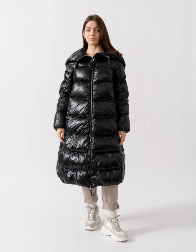 Arum Flower Womens Hooded Down Coat