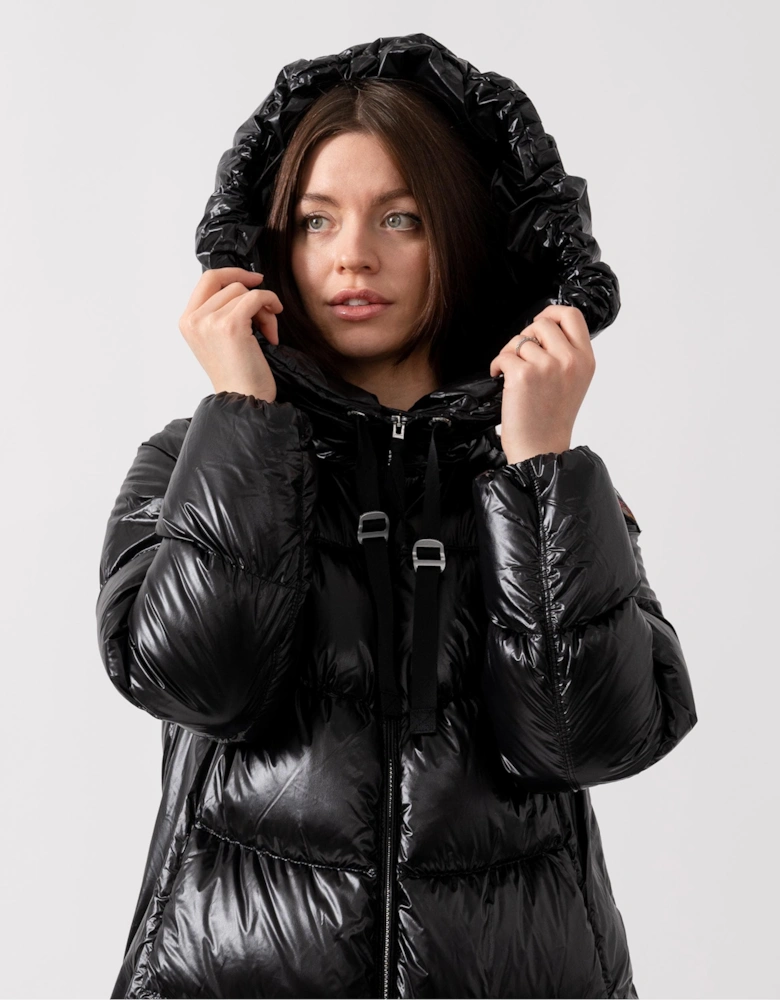 Arum Flower Womens Hooded Down Coat