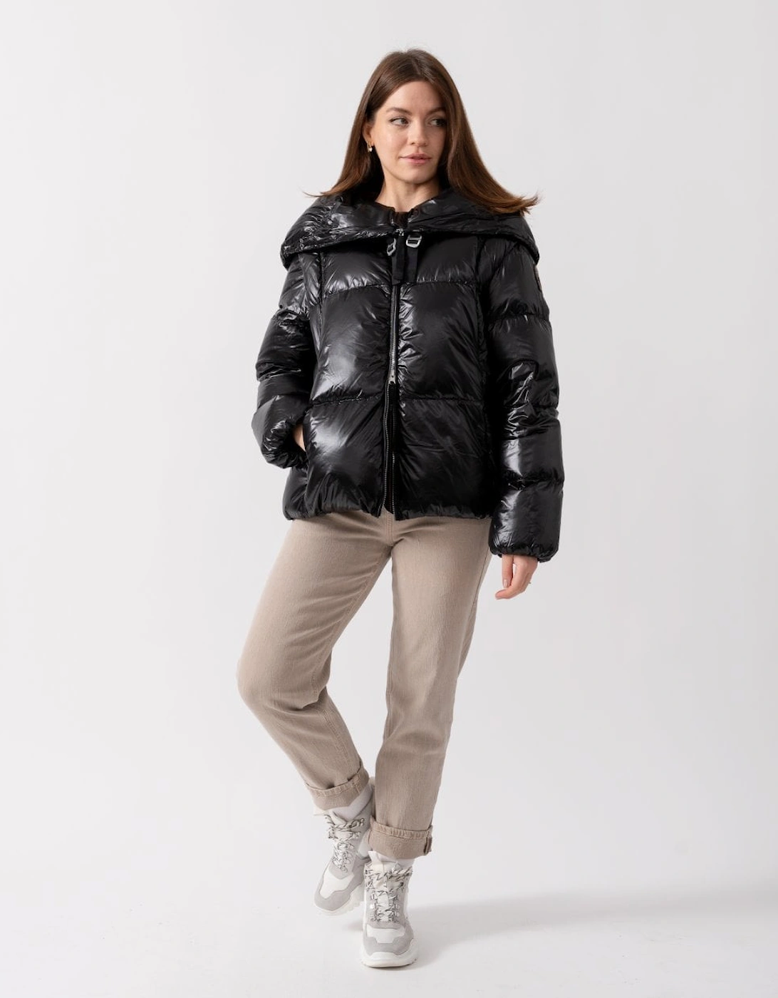 Water Lily Womens Hooded Down Jacket