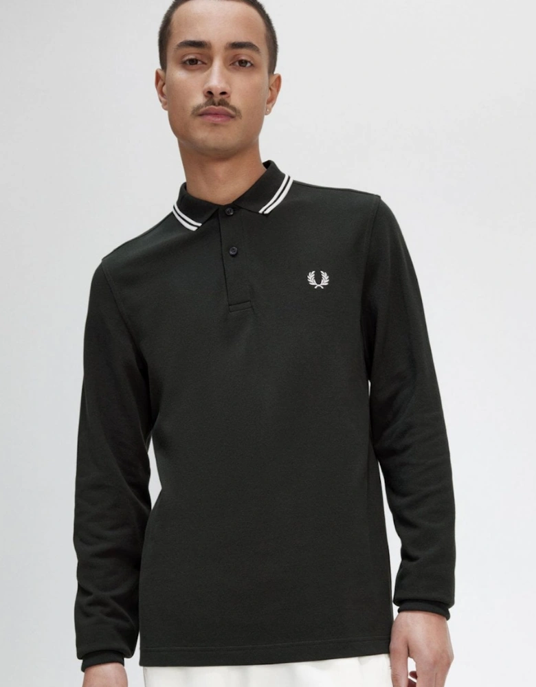 Mens Long Sleeve Twin Tipped Polo  Shirt