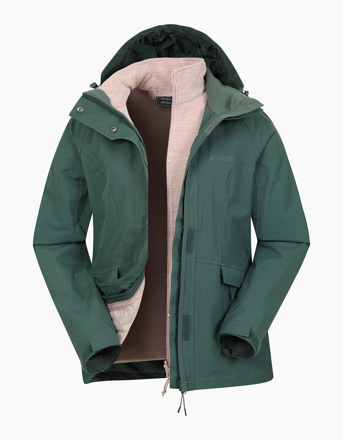 Mountain Warehouse Women's Mountain Warehouse Womens/Ladies Thunderstorm II 3 in 1 Waterproof Jacket - Green