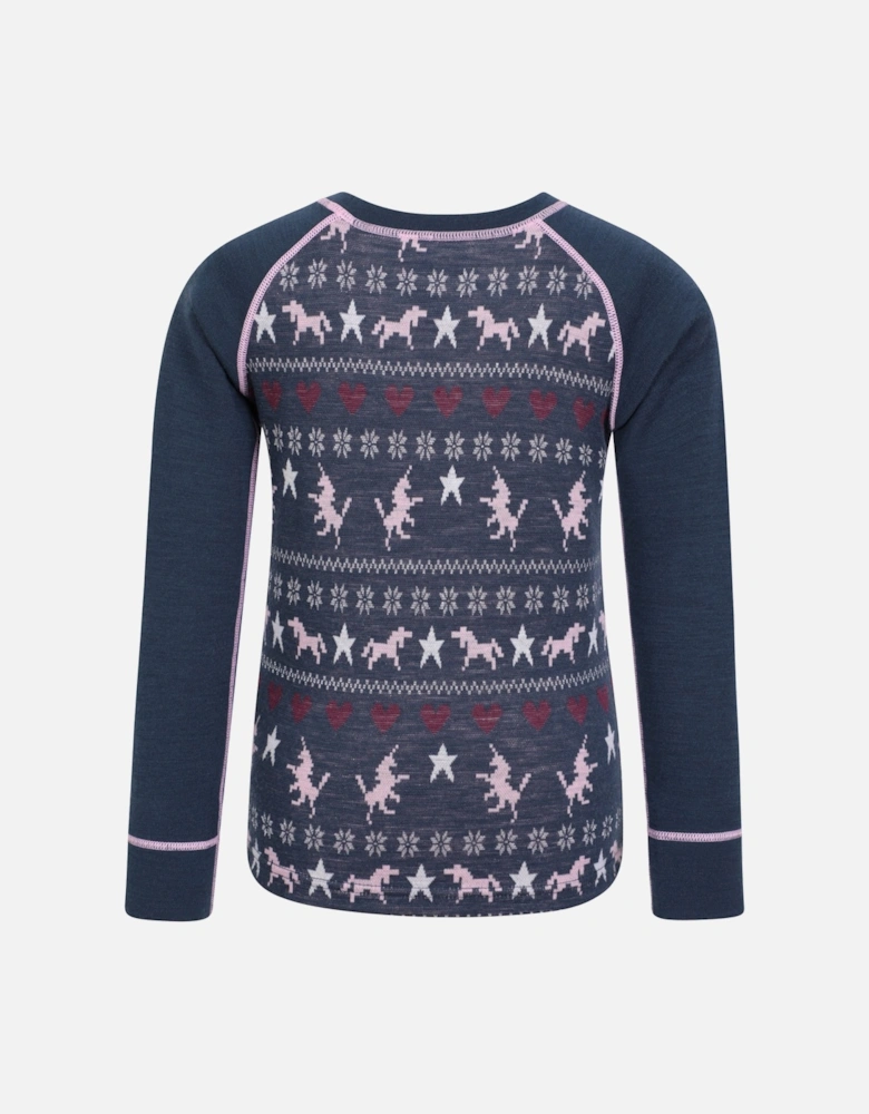 Childrens/Kids Jacquard Thermal Base Layers Set