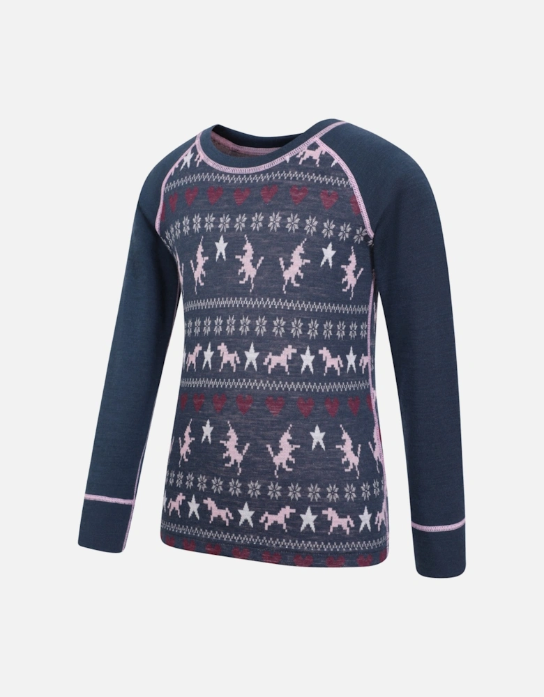 Childrens/Kids Jacquard Thermal Base Layers Set