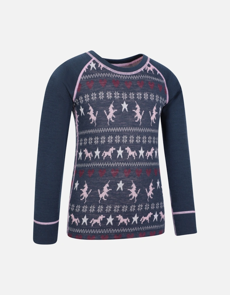 Childrens/Kids Jacquard Thermal Base Layers Set