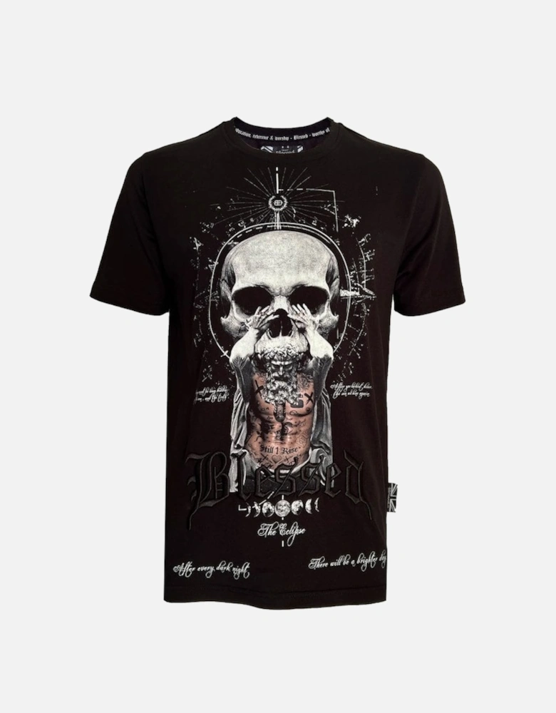 Eclipse Skull T Shirt Black