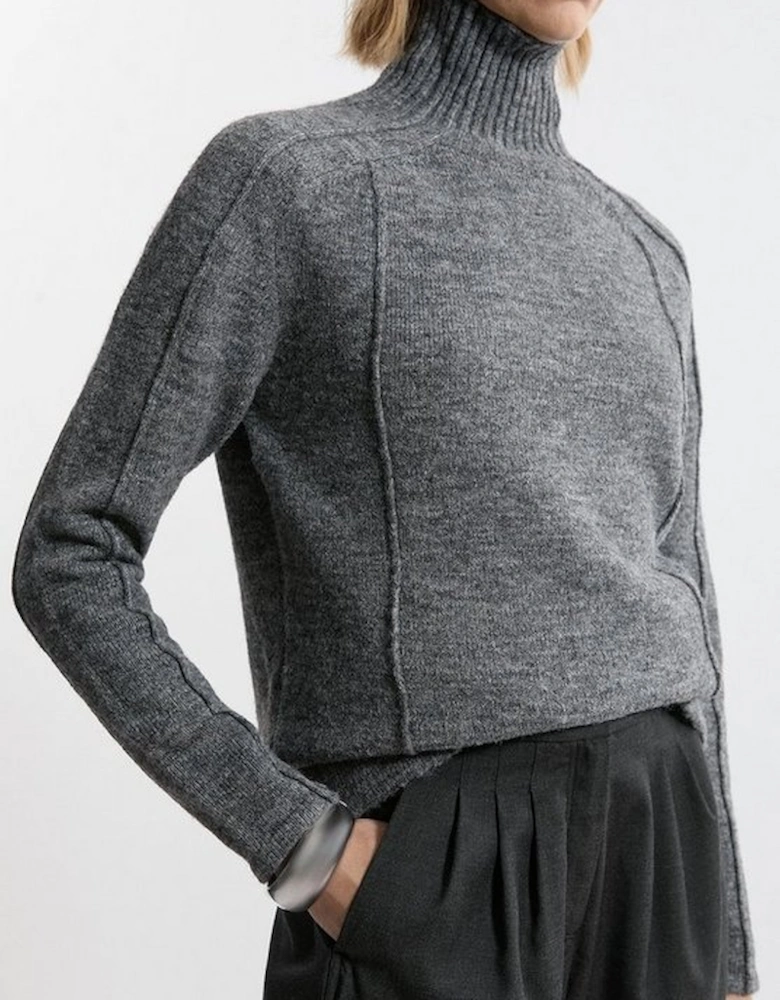 Wool Blend Cosy Knit Longline Jumper