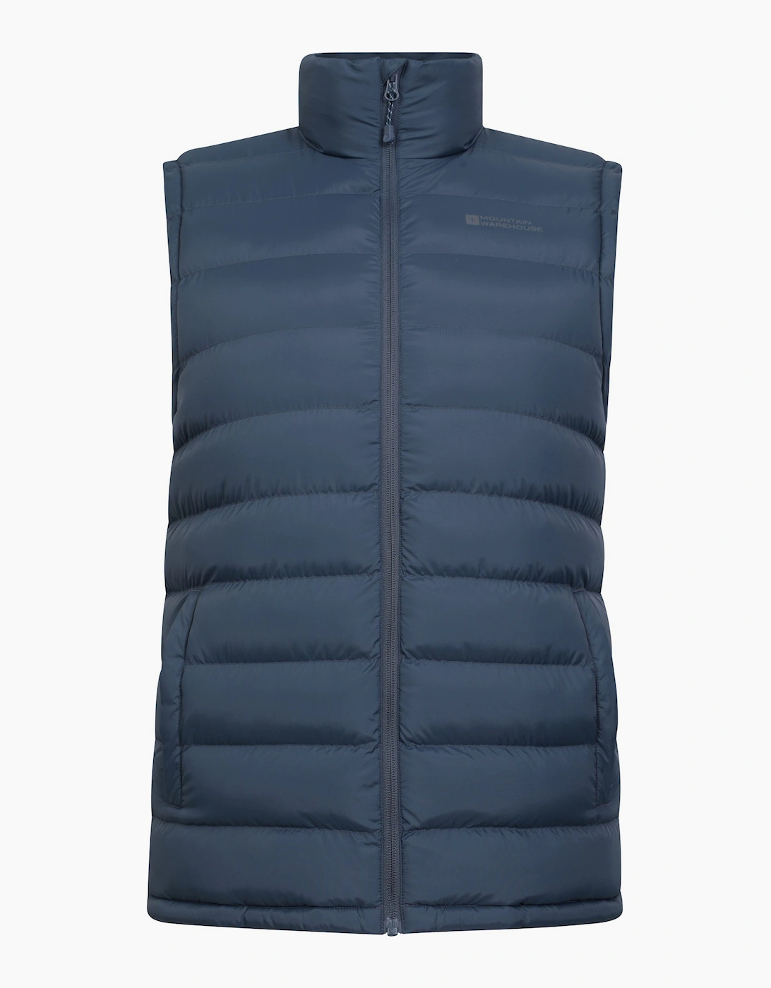 Mountain Warehouse Men's Navy Seasons Faux Fur Lined Padded Gilet - Size: Regular/34