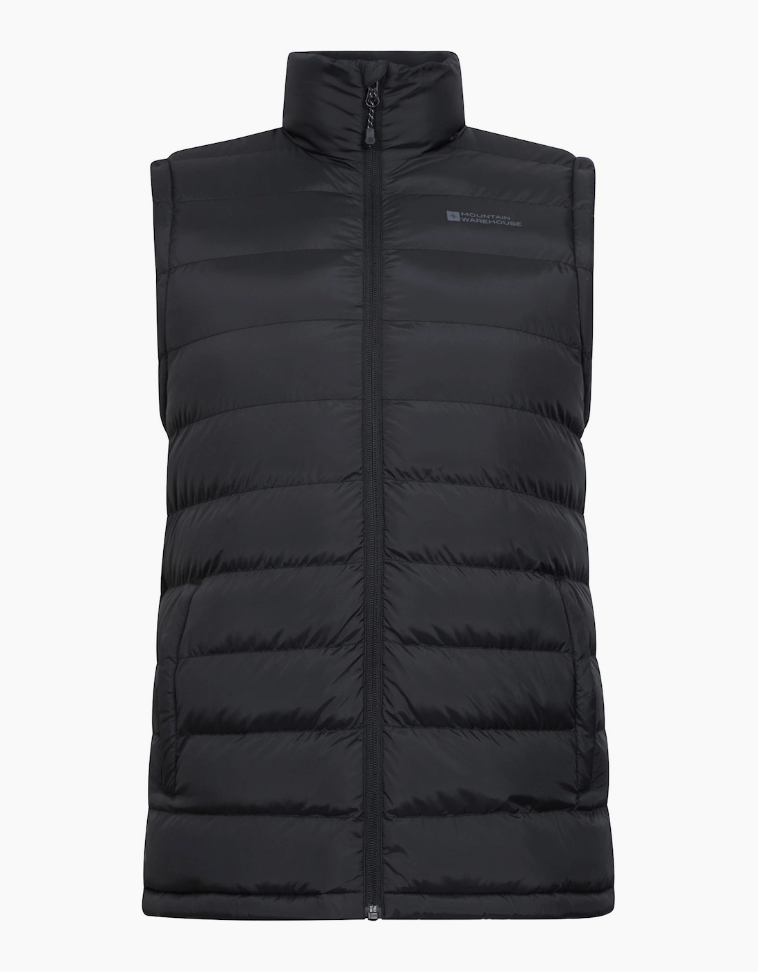 Men's Mountain Warehouse Mens Seasons Faux Fur Lined Padded Gilet - Black - Size: Regular/36