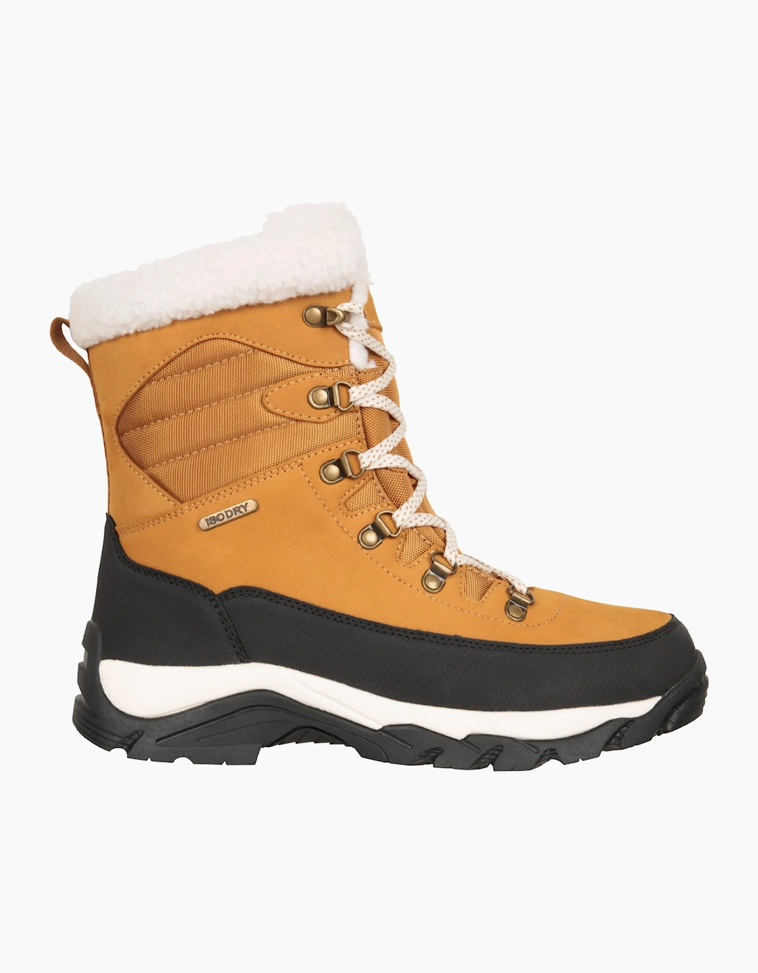 Women's Mountain Warehouse Womens/Ladies Innsbruck Leather Waterproof Snow Boots - Brown - Size: 6