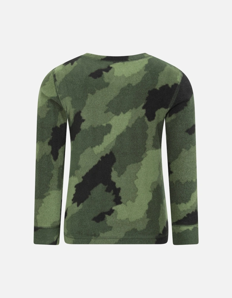 Childrens/Kids Camo Polar Fleece Base Layer Set