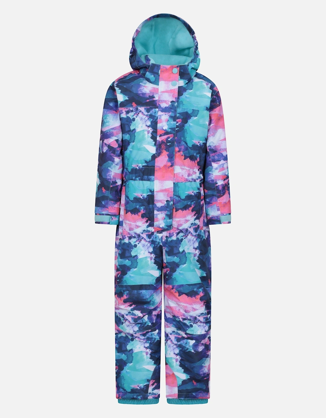 Childrens/Kids Cloud Print Waterproof All In One Snowsuit, 4 of 3