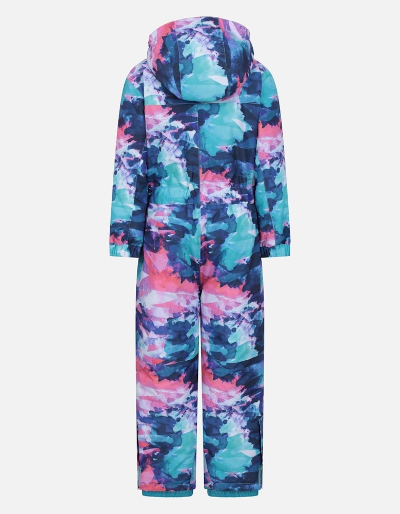 Childrens/Kids Cloud Print Waterproof All In One Snowsuit