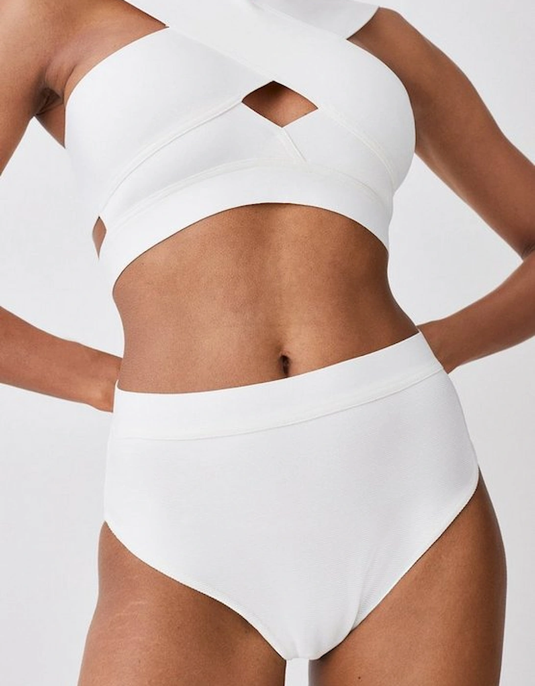 High Waisted Bandage Bikini Bottoms