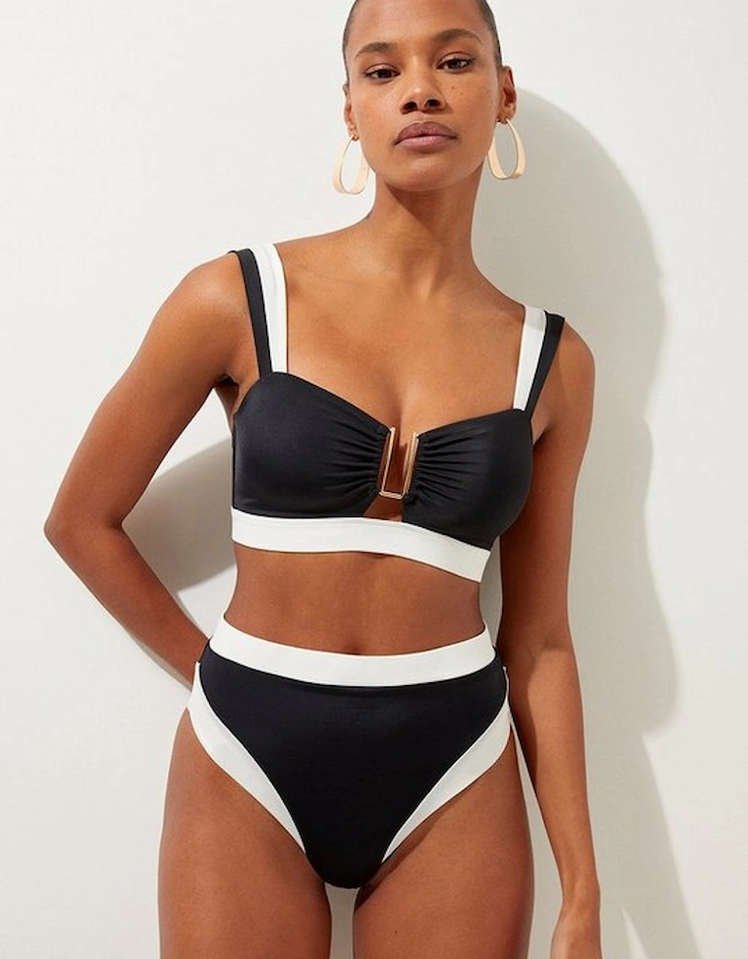 Trim Detail Detachable Strap Bikini Top, 4 of 3