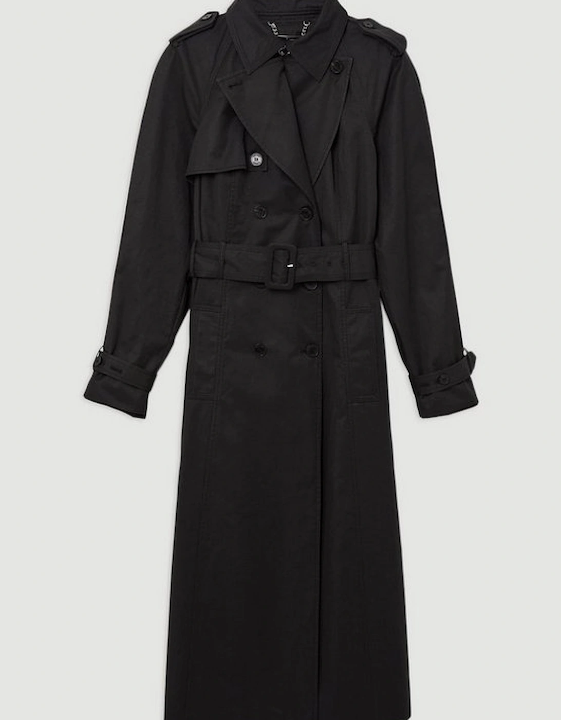 Tailored Pleated Back Trench Coat