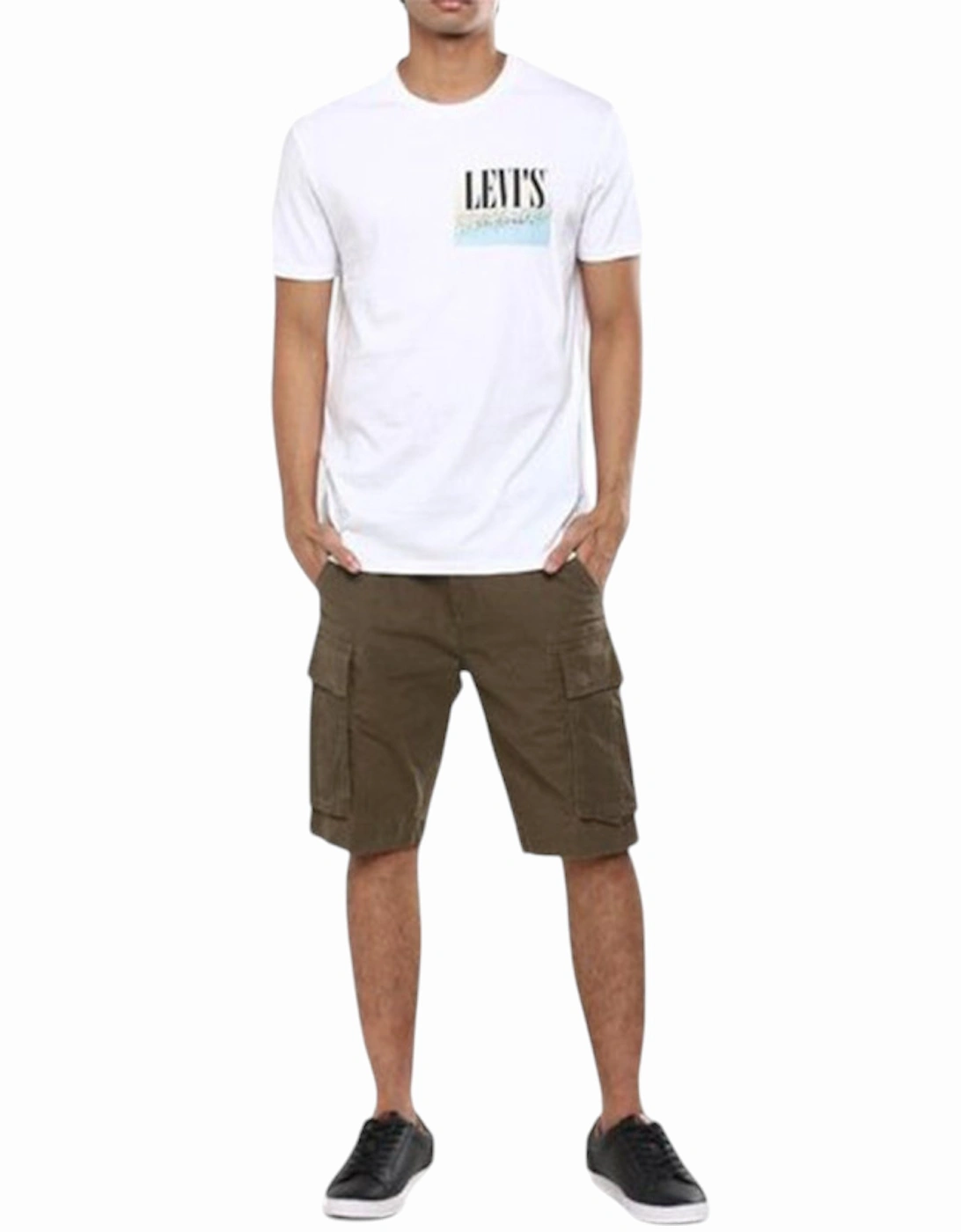 Levis Men's White Levi's 16960 T Shirt Crew Neck Casual Tee Summer Cotton Tops Levi Top  36 S