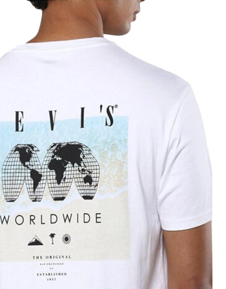 Levis 16960 Men's T Shirt Crew Neck Casual Tee Summer Cotton Tops LEVI Top White