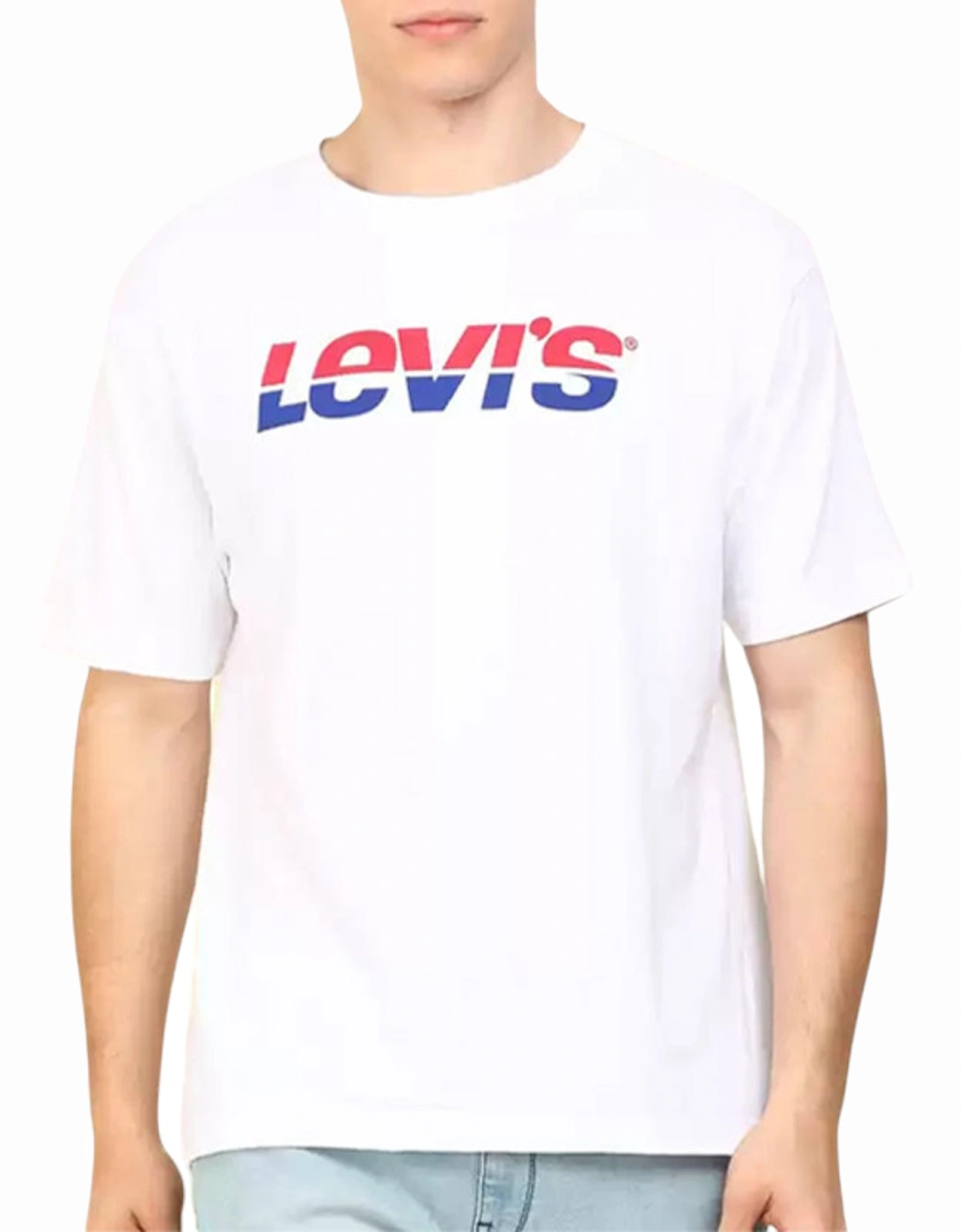 Levis Men's White Levi's 81786 T Shirt Crew Neck Casual Summer Tee Cotton Tops Levi Tops  36 S