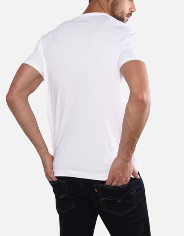 Levis Men's T Shirt Crew Neck Casual Tee Summer Cotton Tops LEVI LOGO White