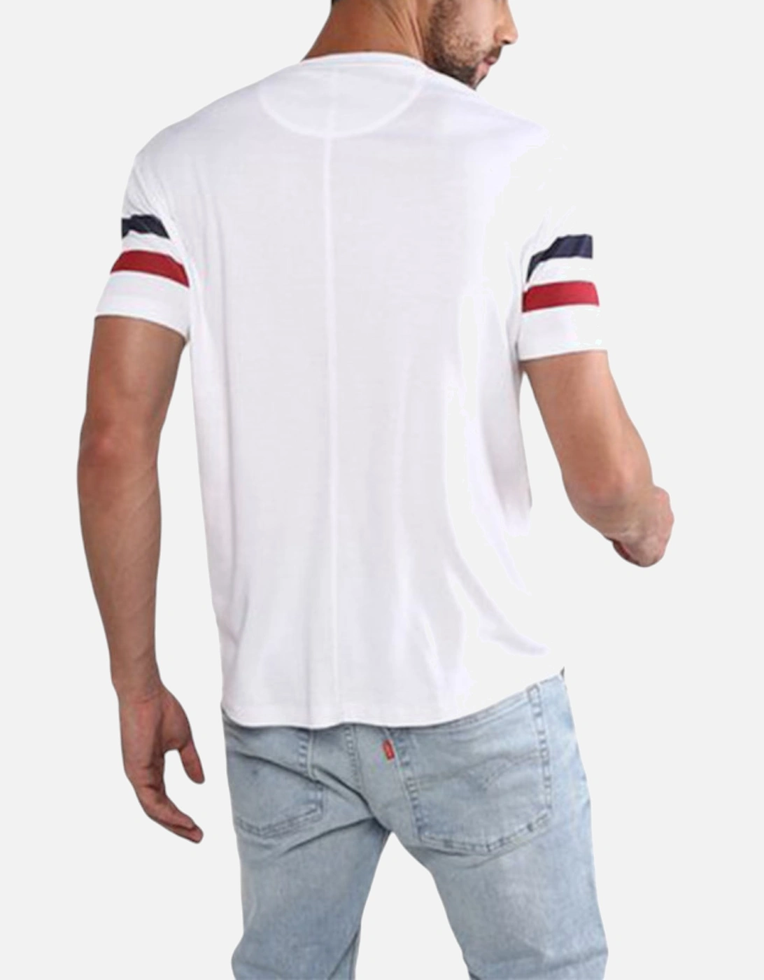 Levis Men's T Shirt Crew Neck Casual Tee Summer Cotton Tops LEVI LOGO White