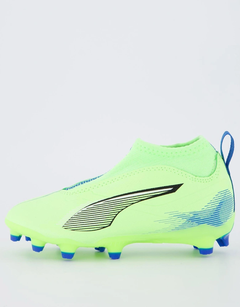 Junior Ultra 5+ Match Laceless Firm Ground Football Boots - Blue