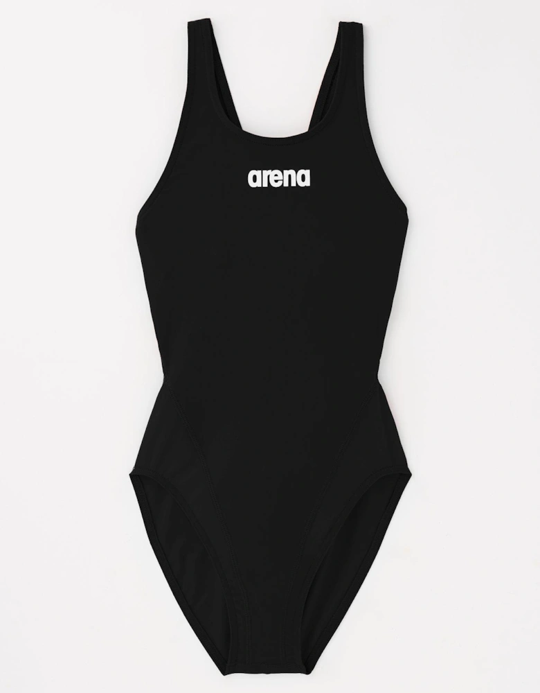 Girls Team Swim Tech Solid Swimsuit - Black