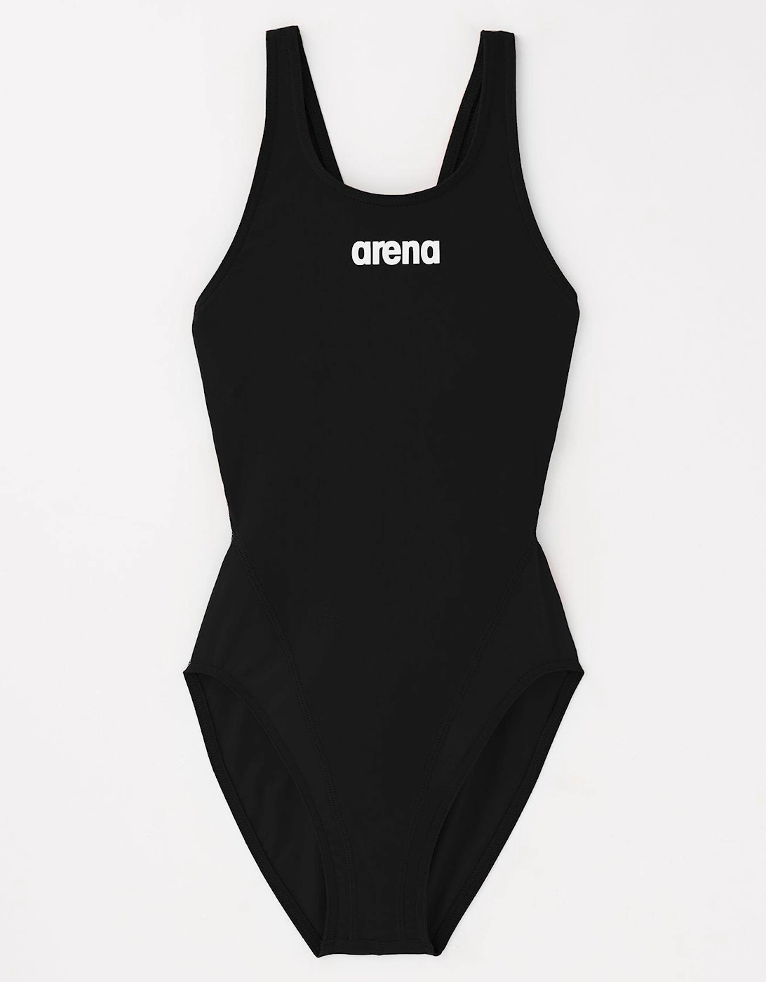 Girls Team Swim Tech Solid Swimsuit - Black, 2 of 1