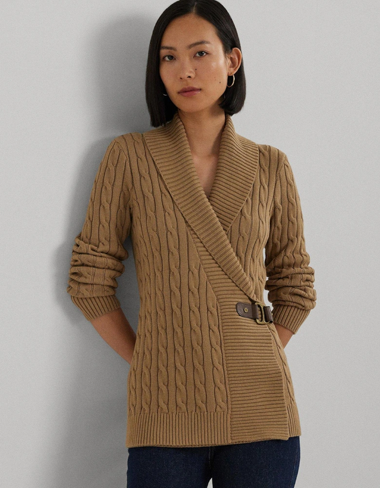 Donta Long Sleeve Cardigan - Brown