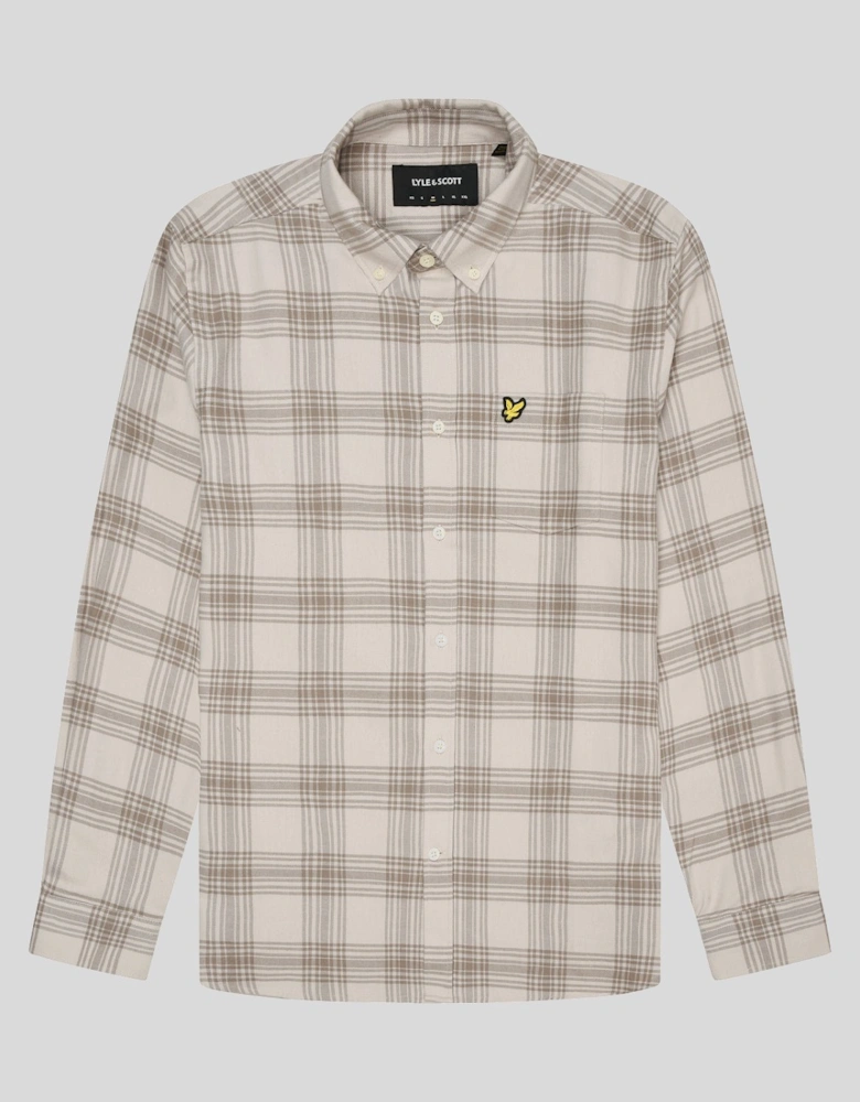 Tonal Check Flannel Shirt