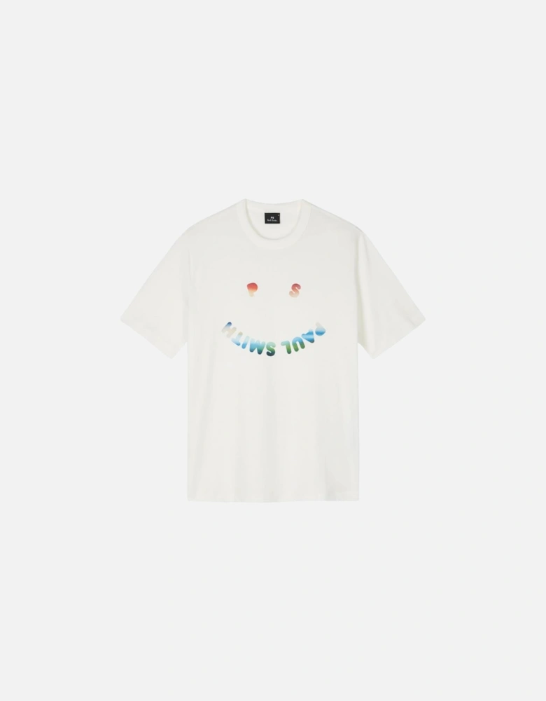 PS SS T-Shirt PS Happy - White