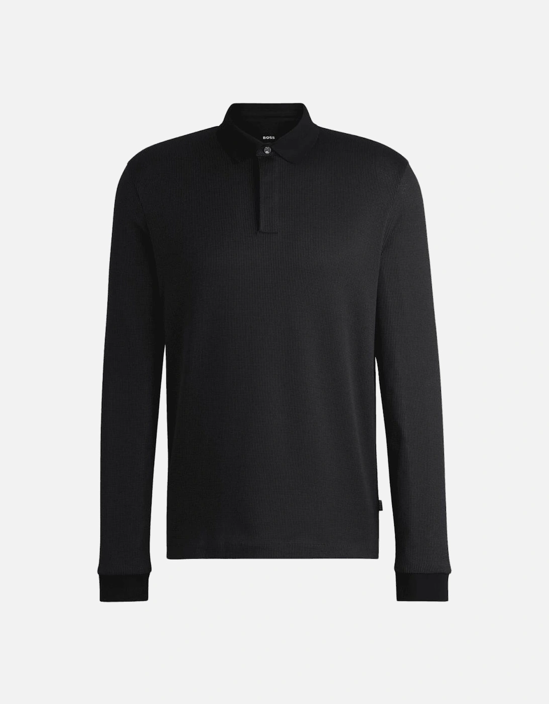 H-Pado Long Sleeve Black Polo Shirt, 4 of 3