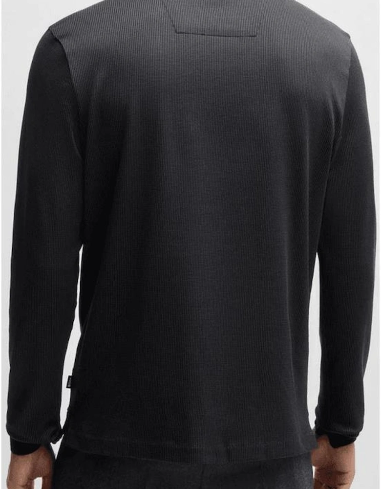 H-Pado Long Sleeve Black Polo Shirt