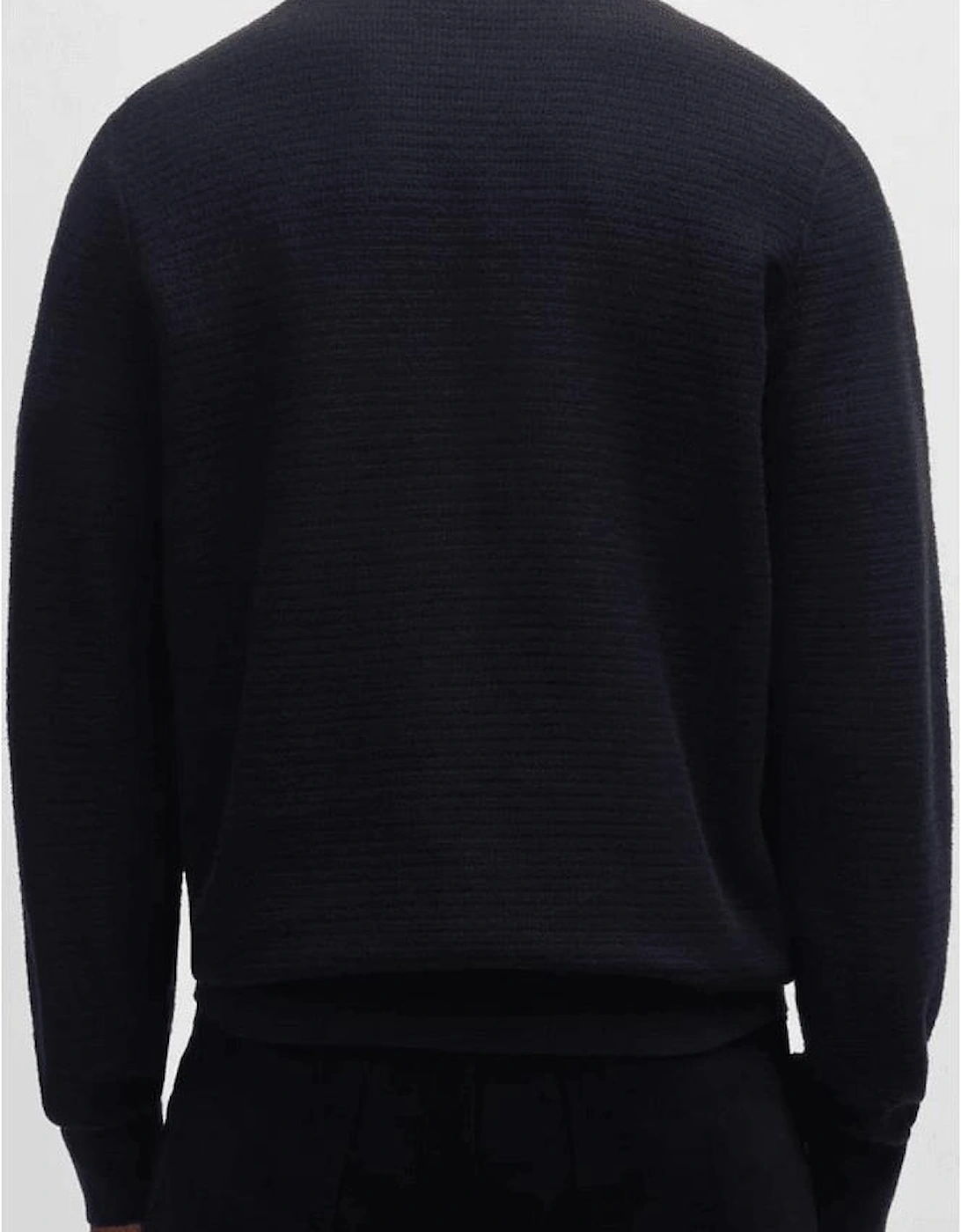 Anion Regular Fit Navy Knitted Sweatshirt