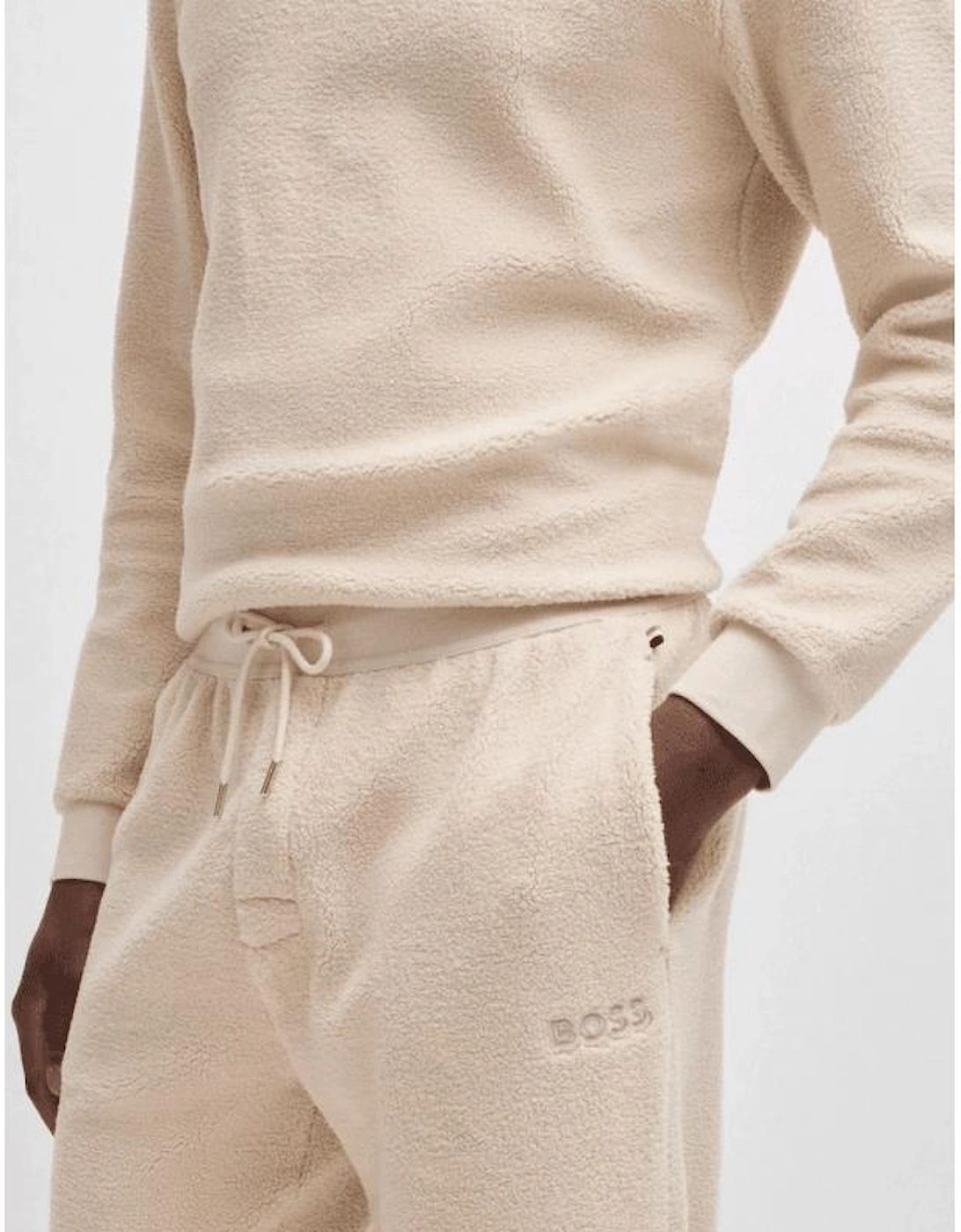 Contemp Stretch Fleece Regular Fit Beige Tracksuit