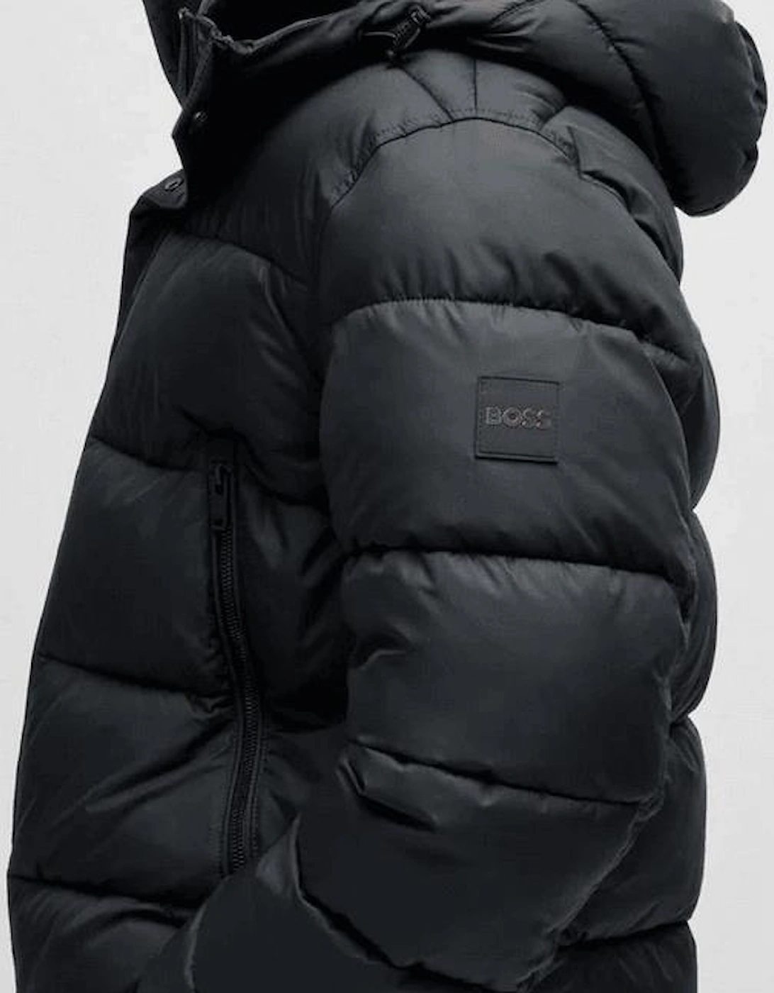 Omaris Water-Repellant Black Puffer Jacket