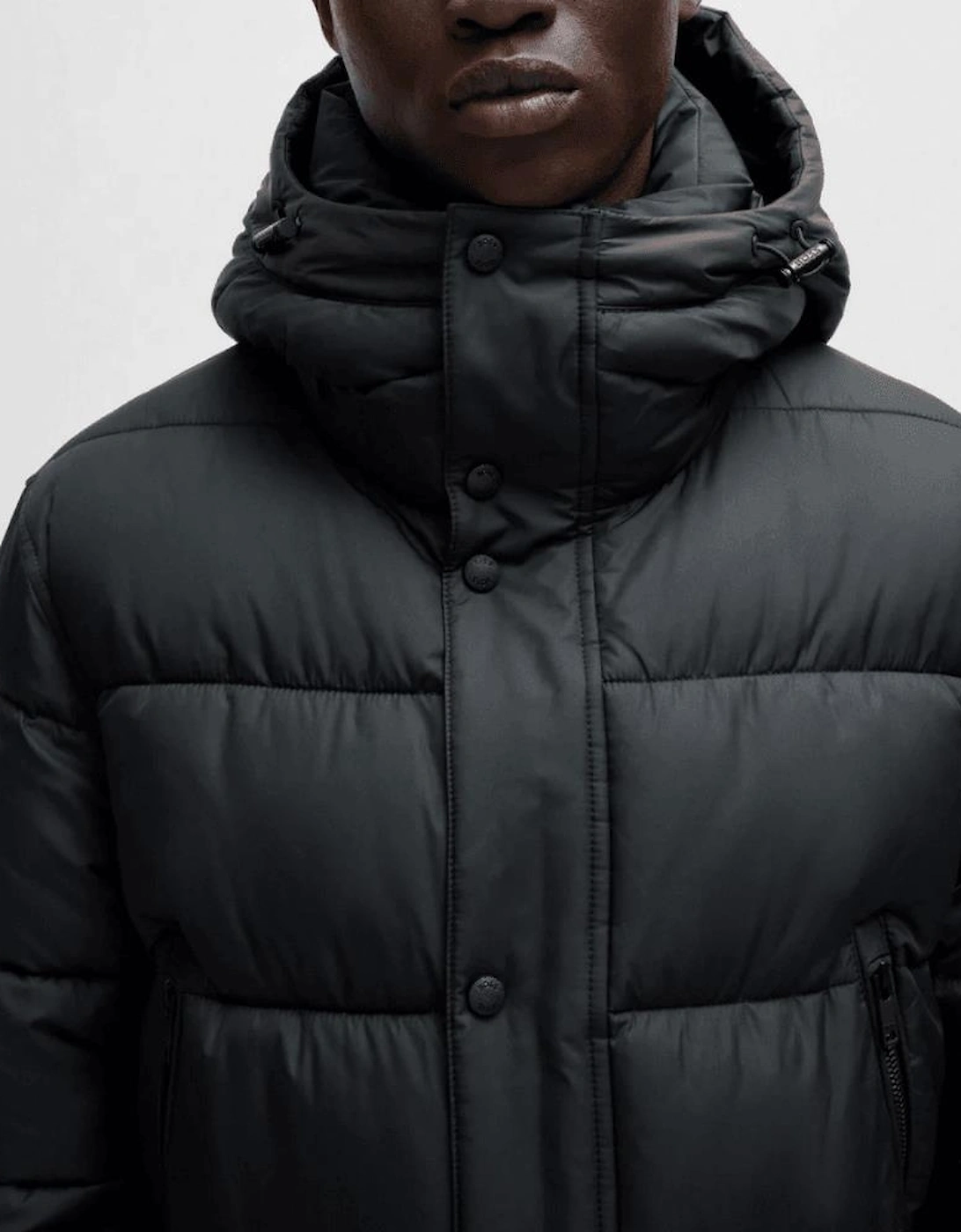 Omaris Water-Repellant Black Puffer Jacket