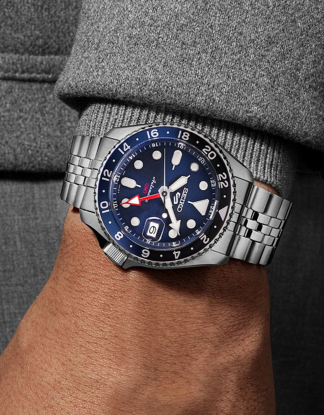 5 Sports SSK003K1 Blueberry GMT SKX Automatic Men's Watch