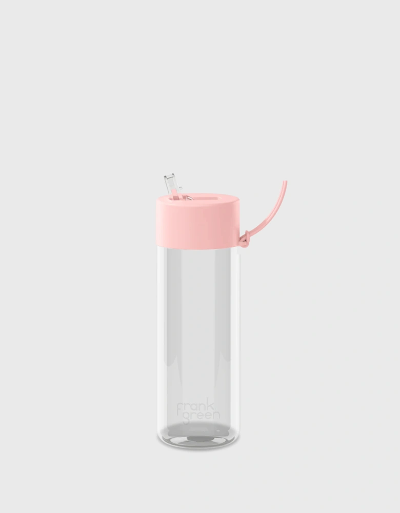 25oz Original Reusable Bottle Clear with Straw Lid Hull and Strap Blushed