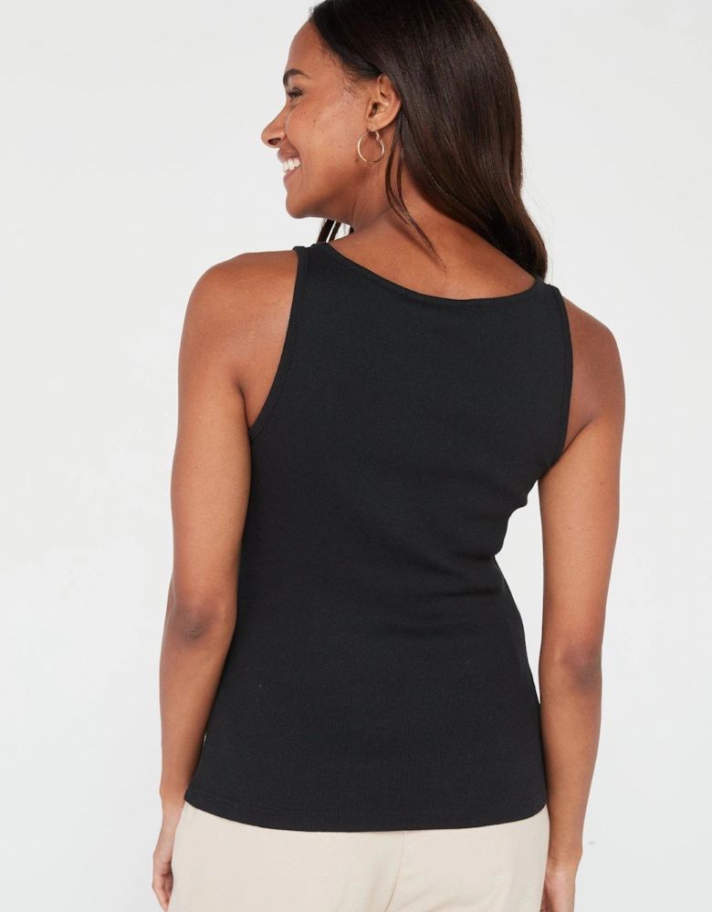 The Essential Rib Vest - Black