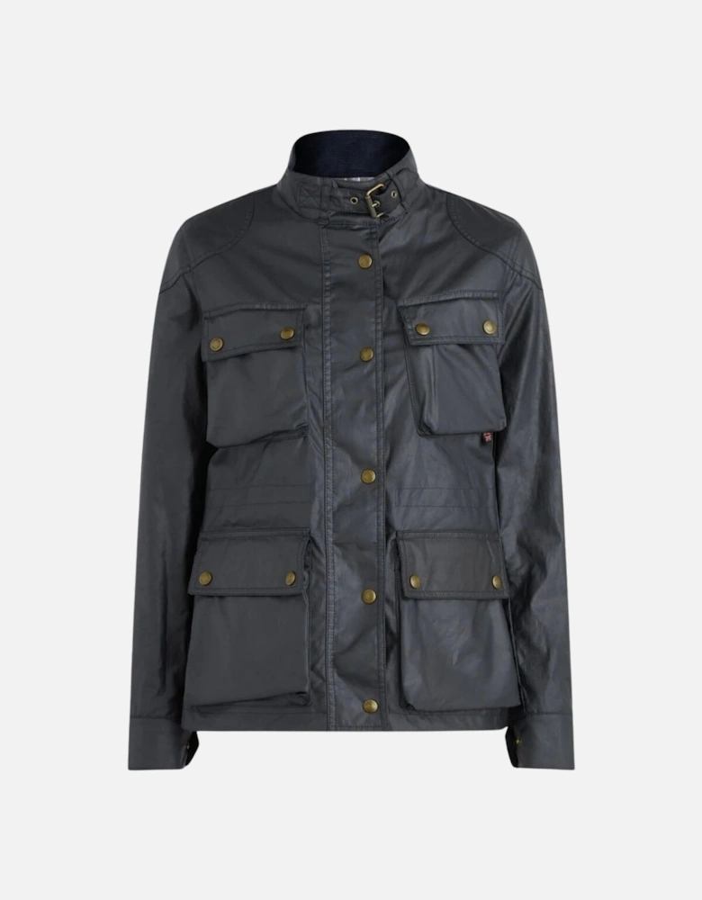 Fieldmaster 2.0 Dark Navy Blue Waxed Jacket